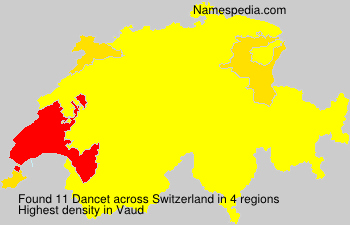 Surname Dancet in Switzerland Surname Dancet in Switzerland