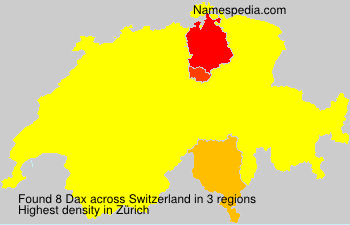 Surname Dax in Switzerland Surname Dax in Switzerland