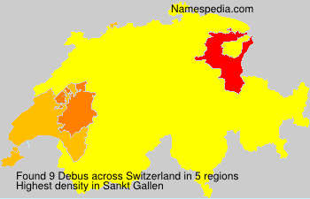 Surname Debus in Switzerland Surname Debus in Switzerland