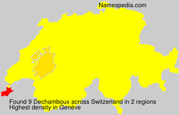 Surname Dechamboux in Switzerland Surname Dechamboux in Switzerland