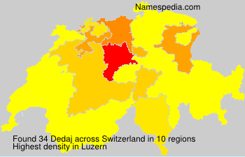 Surname Dedaj in Switzerland Surname Dedaj in Switzerland