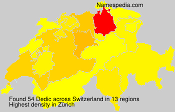 Surname Dedic in Switzerland Surname Dedic in Switzerland