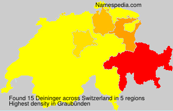 Surname Deininger in Switzerland Surname Deininger in Switzerland