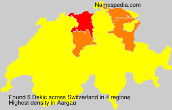 Surname Dekic in Switzerland Surname Dekic in Switzerland