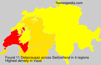 Surname Delacrausaz in Switzerland Surname Delacrausaz in Switzerland