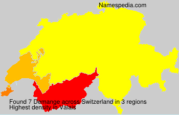 Surname Demange in Switzerland Surname Demange in Switzerland