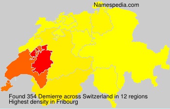 Surname Demierre in Switzerland Surname Demierre in Switzerland