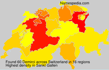 Surname Demirci in Switzerland Surname Demirci in Switzerland