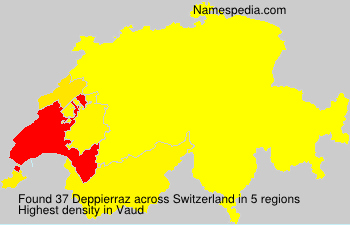 Surname Deppierraz in Switzerland Surname Deppierraz in Switzerland