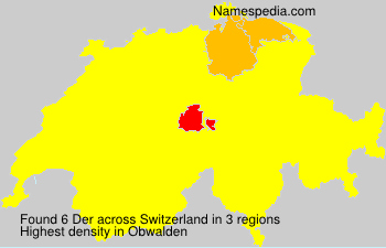 Surname Der in Switzerland Surname Der in Switzerland