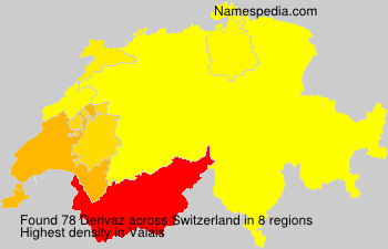 Surname Derivaz in Switzerland Surname Derivaz in Switzerland
