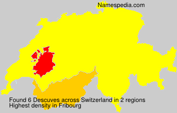Surname Descuves in Switzerland Surname Descuves in Switzerland