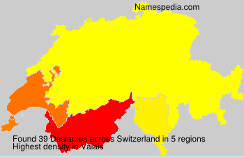 Surname Deslarzes in Switzerland Surname Deslarzes in Switzerland