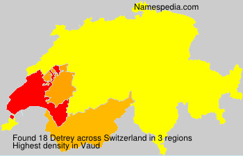 Surname Detrey in Switzerland