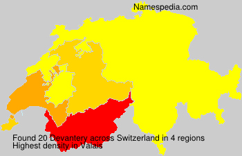 Surname Devantery in Switzerland Surname Devantery in Switzerland