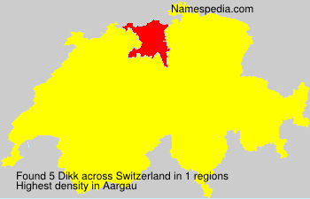Surname Dikk in Switzerland Surname Dikk in Switzerland