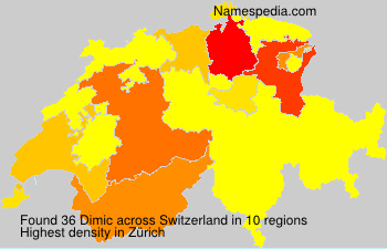 Surname Dimic in Switzerland Surname Dimic in Switzerland