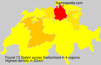 Surname Djaferi in Switzerland