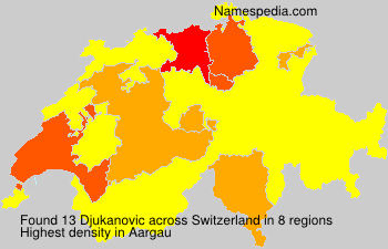 Surname Djukanovic in Switzerland Surname Djukanovic in Switzerland
