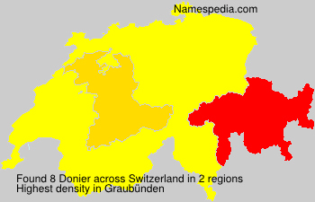 Surname Donier in Switzerland Surname Donier in Switzerland