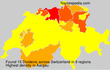 Surname Dordevic in Switzerland Surname Dordevic in Switzerland