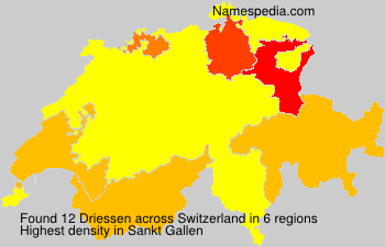 Surname Driessen in Switzerland Surname Driessen in Switzerland