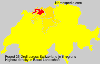 Surname Droll in Switzerland Surname Droll in Switzerland