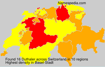 Surname Duthaler in Switzerland Surname Duthaler in Switzerland