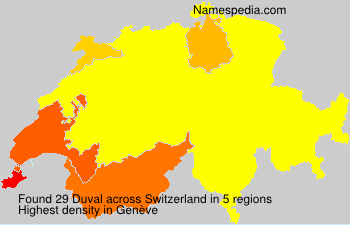 Surname Duval in Switzerland Surname Duval in Switzerland