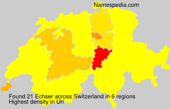 Surname Echser in Switzerland Surname Echser in Switzerland