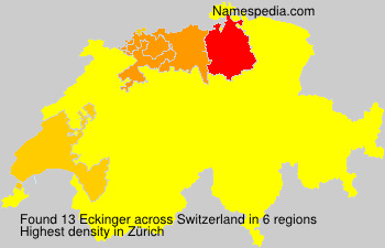 Surname Eckinger in Switzerland Surname Eckinger in Switzerland