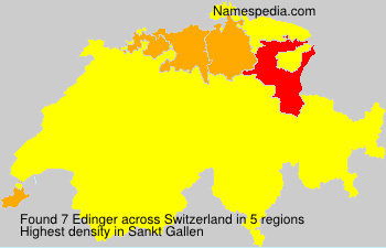 Surname Edinger in Switzerland Surname Edinger in Switzerland