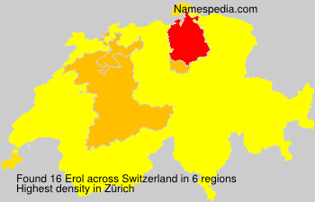 Surname Erol in Switzerland Surname Erol in Switzerland