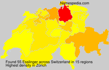 Surname Esslinger in Switzerland Surname Esslinger in Switzerland