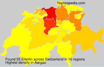 Surname Etterlin in Switzerland