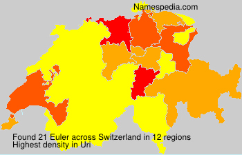 Surname Euler in Switzerland Surname Euler in Switzerland