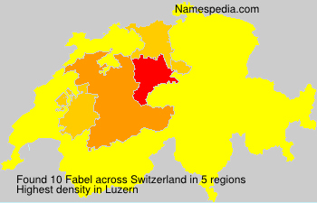 Surname Fabel in Switzerland Surname Fabel in Switzerland