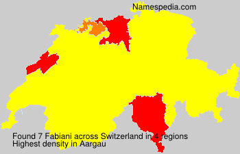 Surname Fabiani in Switzerland Surname Fabiani in Switzerland