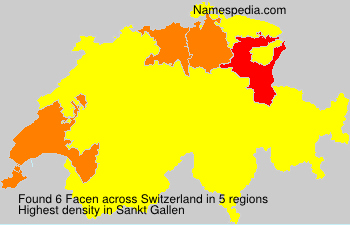 Surname Facen in Switzerland Surname Facen in Switzerland