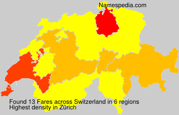Surname Fares in Switzerland Surname Fares in Switzerland