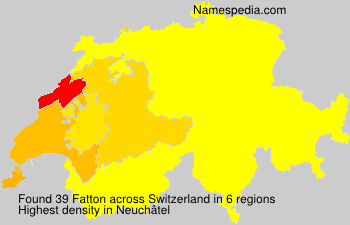 Surname Fatton in Switzerland Surname Fatton in Switzerland