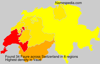 Surname Faure in Switzerland Surname Faure in Switzerland