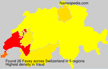 Surname Favey in Switzerland