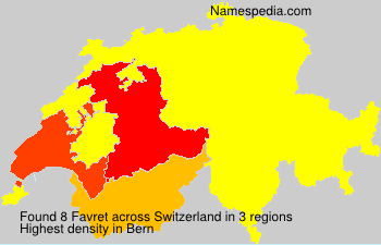 Surname Favret in Switzerland Surname Favret in Switzerland