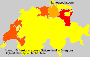 Surname Ferrigno in Switzerland Surname Ferrigno in Switzerland