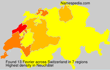 Surname Fevrier in Switzerland Surname Fevrier in Switzerland