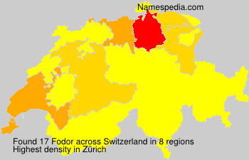 Surname Fodor in Switzerland