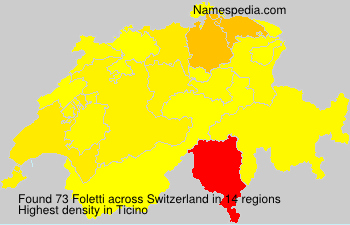 Surname Foletti in Switzerland Surname Foletti in Switzerland