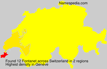 Surname Fontanet in Switzerland Surname Fontanet in Switzerland