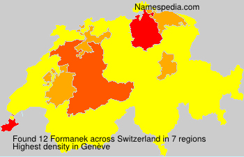 Surname Formanek in Switzerland Surname Formanek in Switzerland